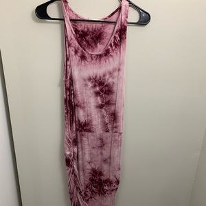 Tye dye maroon dress